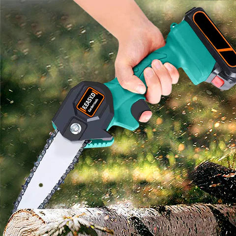 GreenTech™ Mini Motosserra de Poda 24V com Bateria e Carregador