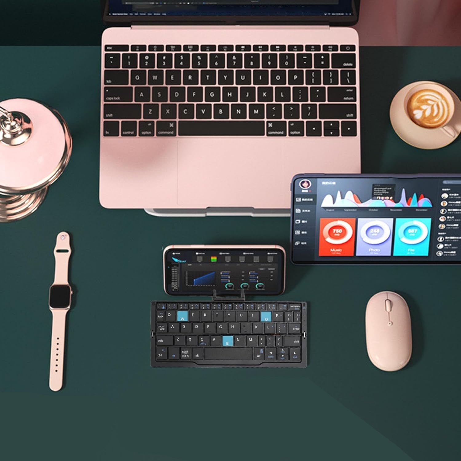 Teclado Bluetooth Dobrável