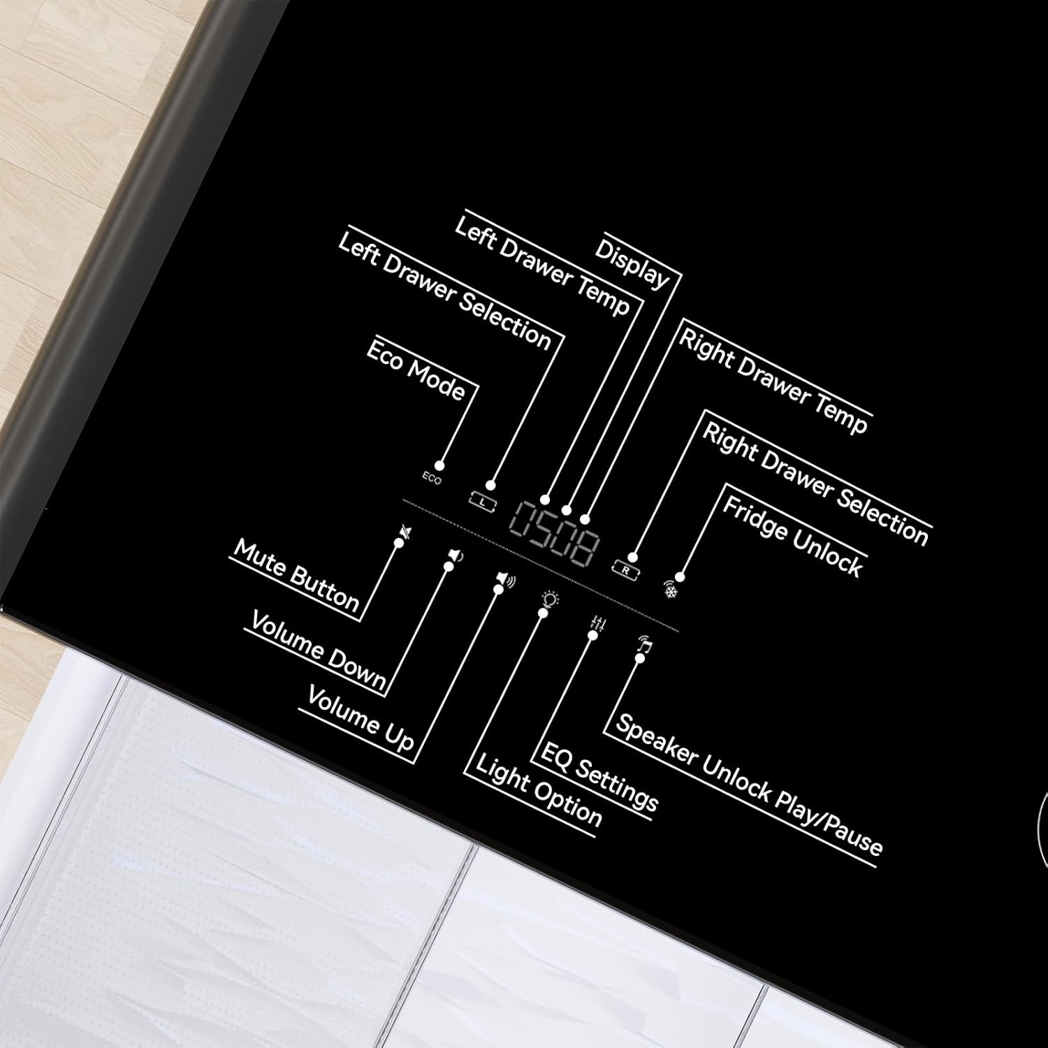 Norece SmartTable Pro - Mesa de centro inteligente com frigobar integrado
