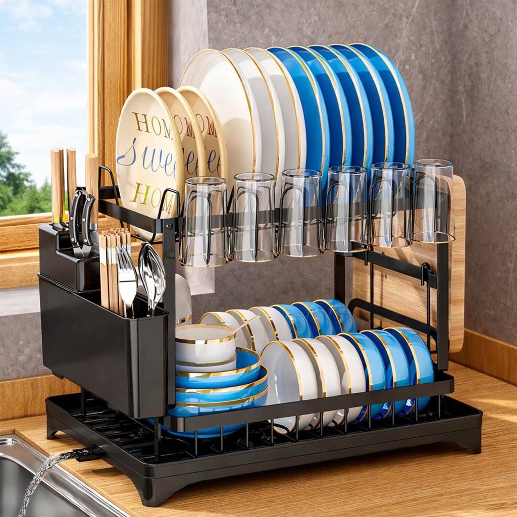 DrainPro™ Escorredor de Loiça com Drenagem 360º