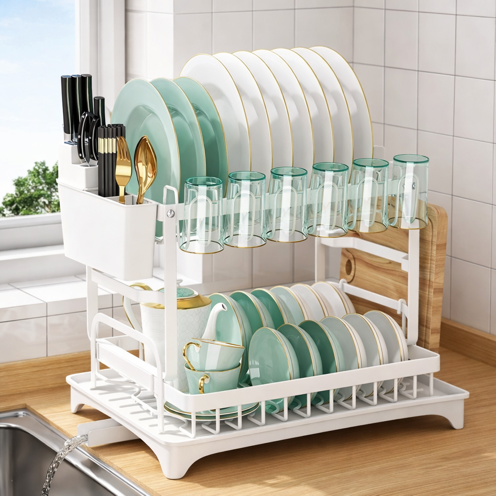 DrainPro™ Escorredor de Loiça com Drenagem 360º