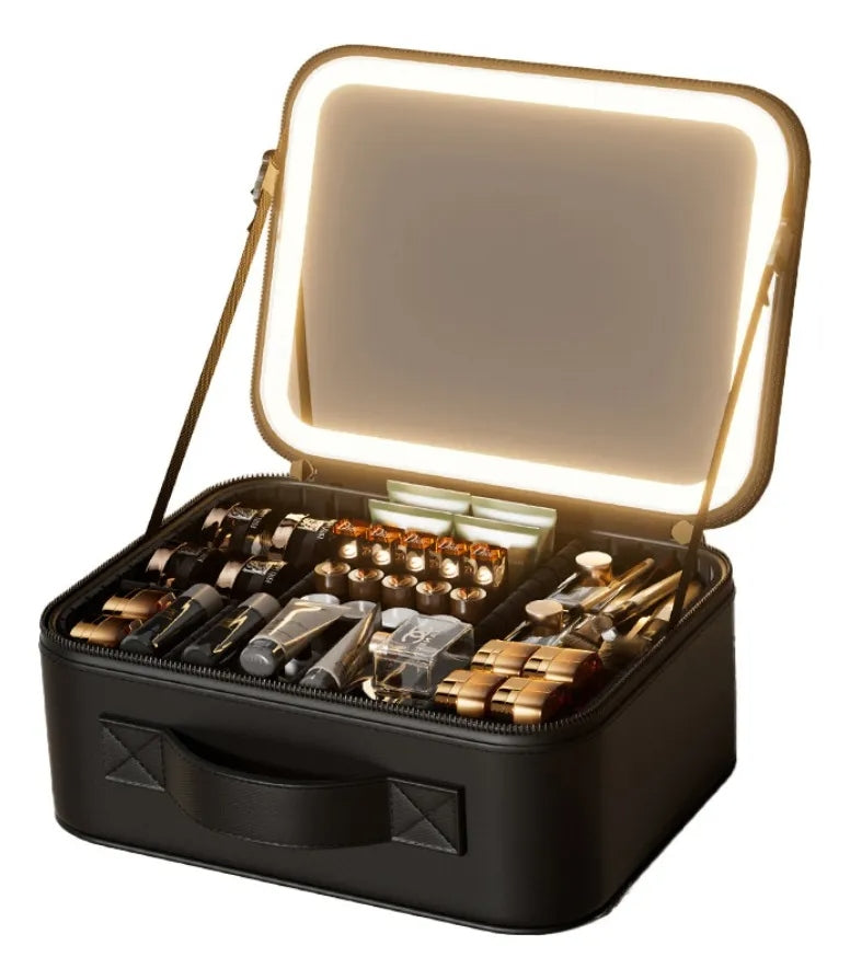 GlowBag™ Bolsa de Maquilhagem com Espelho LED