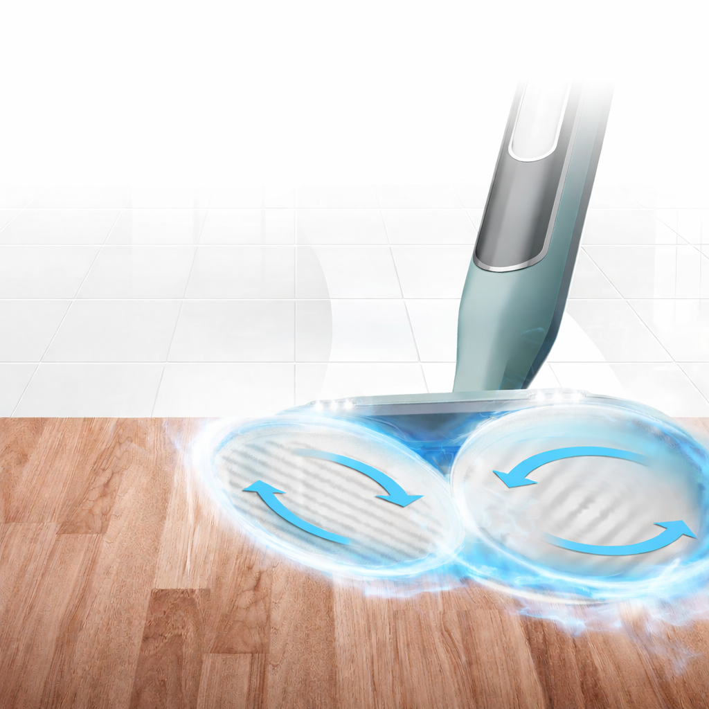 Esfregona a Vapor 2 em 1 Limpeza Profunda e Higienização de Pisos Rígidos