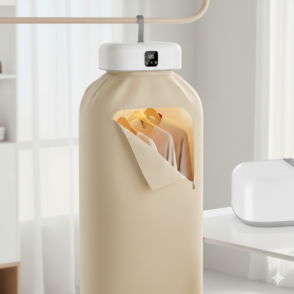 Secador de Roupas Portátil com Esterilização UV - Dobrável e Compacto