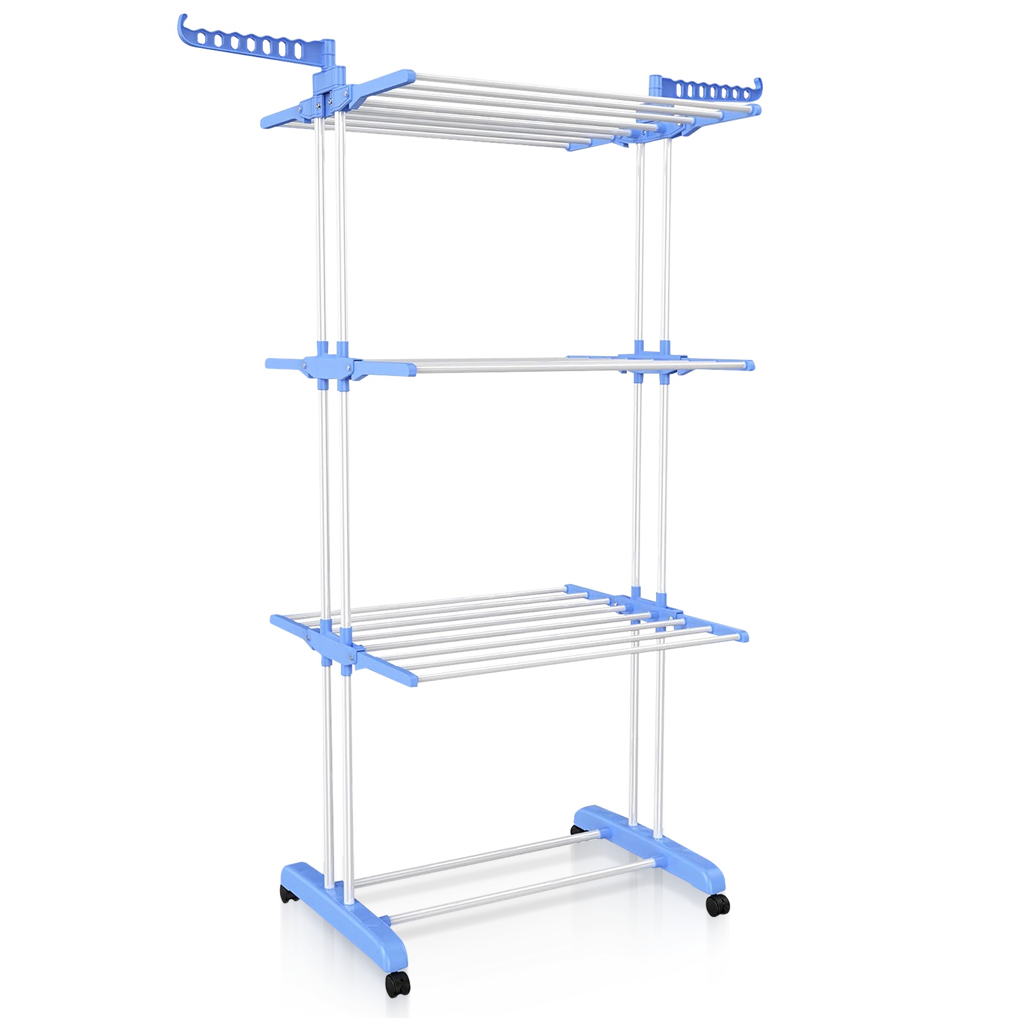 Estendal Vertical Dobrável 4 Níveis com Rodas