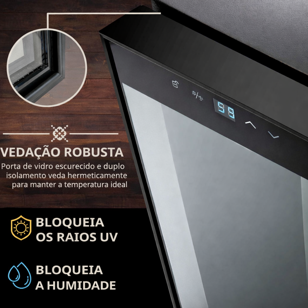 Frigorífico de Vinhos Norece 18 Garrafas com Temperatura Digital