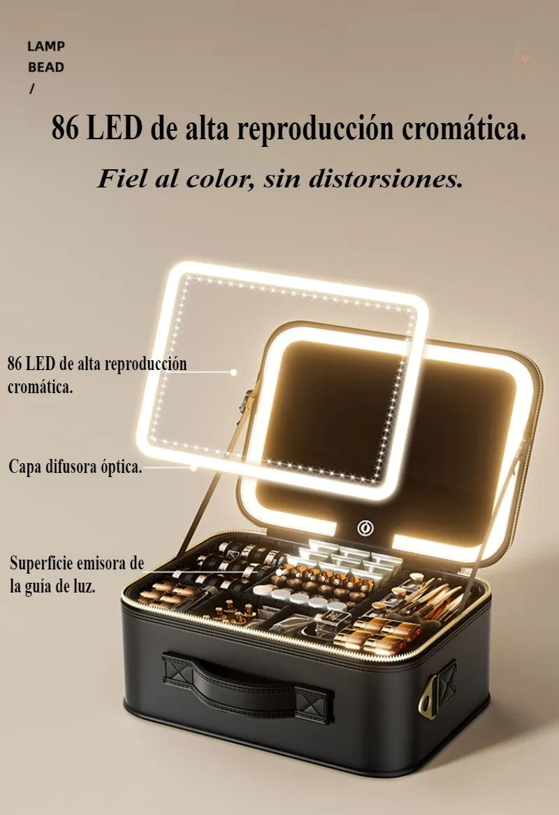 GlowBag™ Bolsa de Maquilhagem com Espelho LED