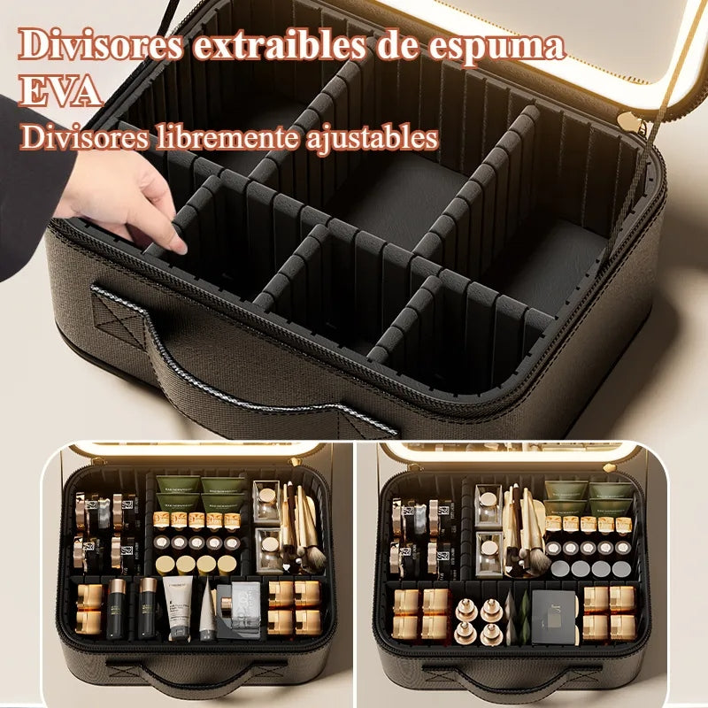 GlowBag™ Bolsa de Maquilhagem com Espelho LED