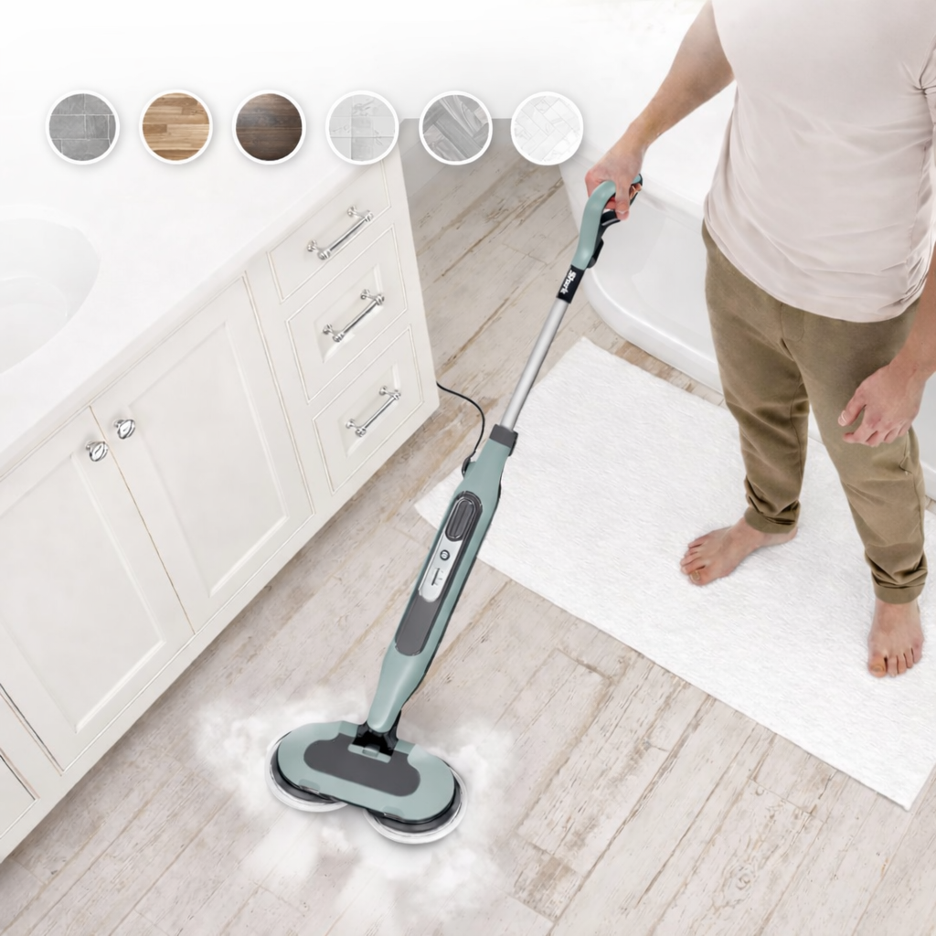 Esfregona a Vapor 2 em 1 Limpeza Profunda e Higienização de Pisos Rígidos