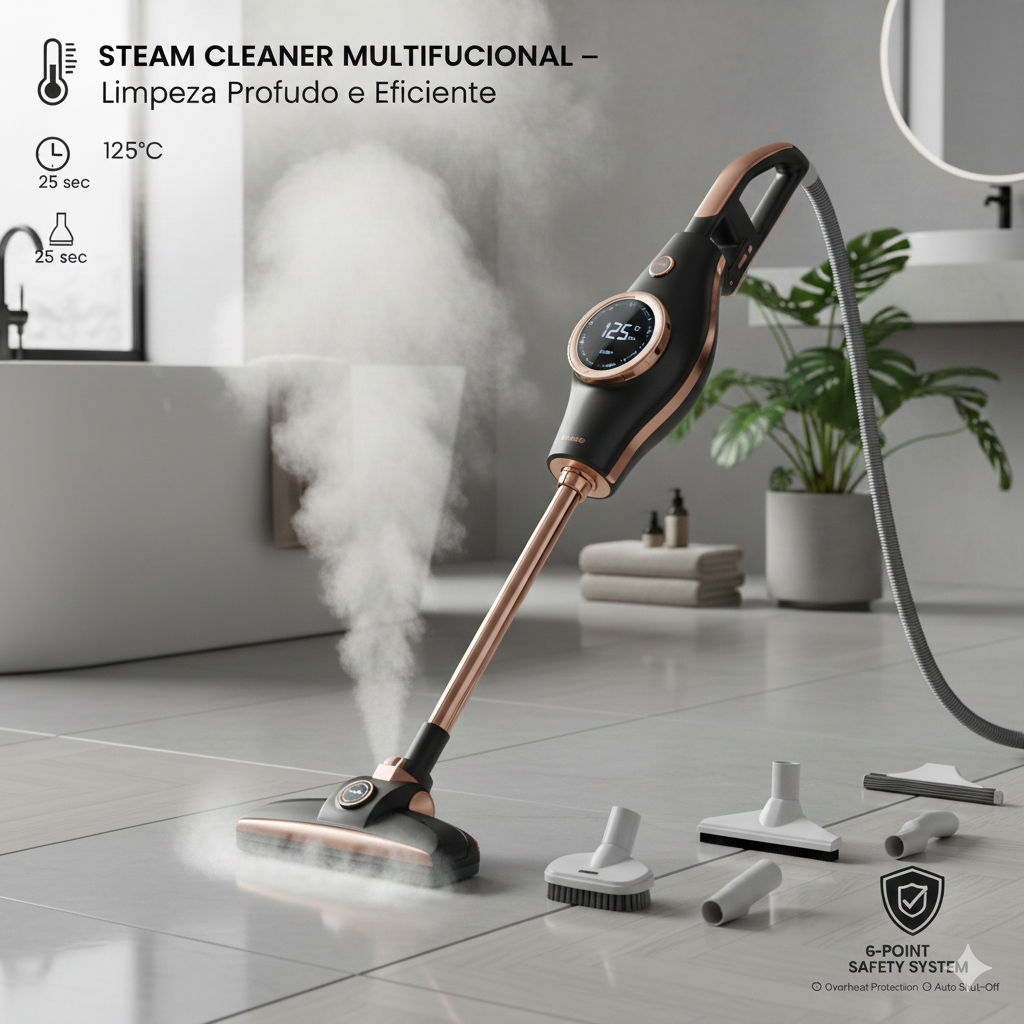Steam Cleaner-Multifunções - Limpeza Profunda e Eficiente