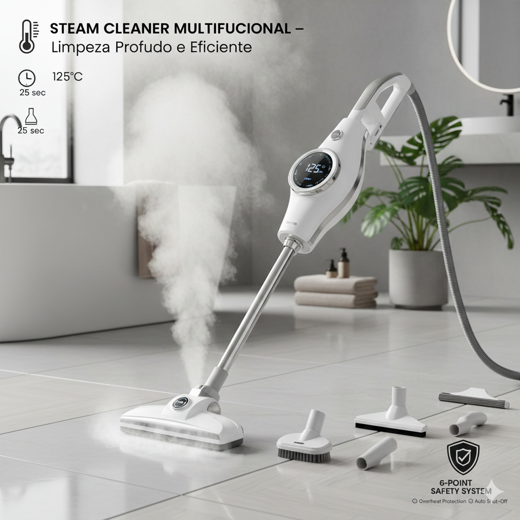 Steam Cleaner-Multifunções - Limpeza Profunda e Eficiente