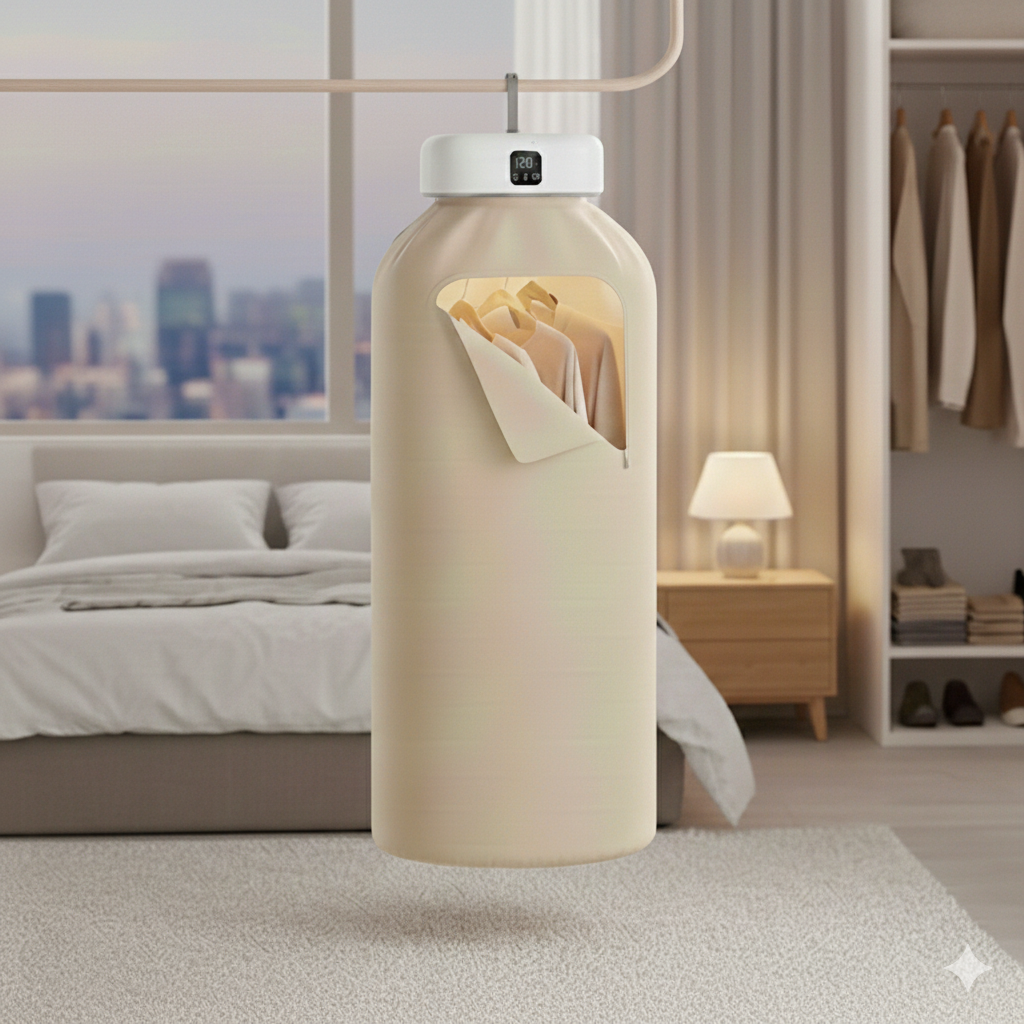 Secador de Roupas Portátil com Esterilização UV - Dobrável e Compacto