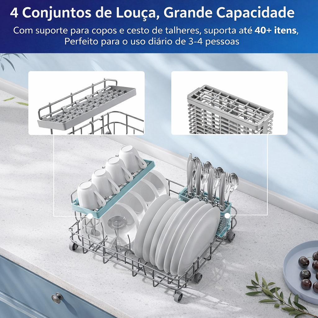 Máquina de Lavar Loiça de bancada Portátil 5 litros