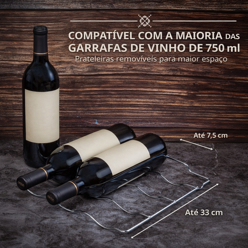 Frigorífico de Vinhos Norece 18 Garrafas com Temperatura Digital