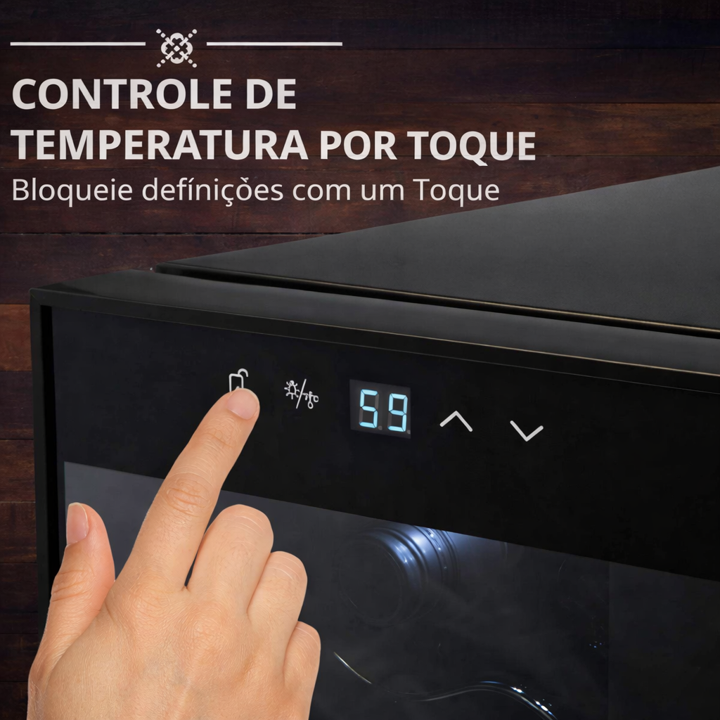 Frigorífico de Vinhos Norece 18 Garrafas com Temperatura Digital